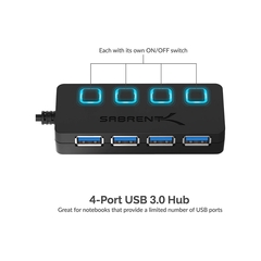 Sabrent Hub 4-puertos USB 3.0 en internet