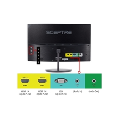 Monitor Sceptre LED 24" Curvado 75Hz para Juegos en internet