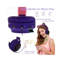Vimi Audifonos Diadema Gato Bluetooth DM-BT-43 rosa en internet