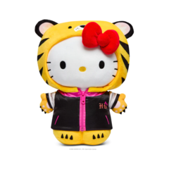 HELLO KITTY® CHINESE ZODIAC YEAR OF THE TIGER 13" INTERACTIVE PLUSH - BLACK & CREAM EDITION