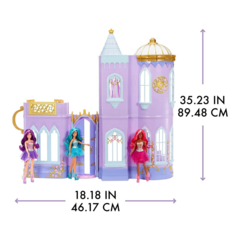 MGA's Dream Ella Aria Majestic Castle, Castillo portátil de Dos Pisos, Capacidad para 2 muñecas de 29 cm, con Puertas, Muebles y Accesorios, 3+ años, en internet