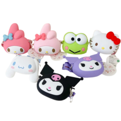 Bolso de hombro de silicona de Anime Kawaii, monedero de dibujos animados, mochila de cambio para niños, regalos de cumpleaños, Kuromi MyMelody