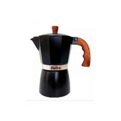 CAFETERA ITALIANA 6 TAZAS HUDSON NEGRA