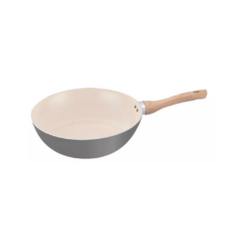 WOK 28 CM HUDSON CREMA ANTIADHERENTE