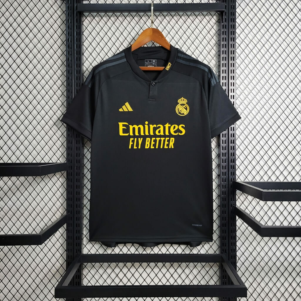 Camisa Real Madrid III 2023 Adidas Masculina Preto - Compre Agora!