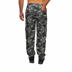 calça camuflada brim cargo algodão com bolso nova7 airsoft exército passeio