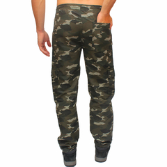 calça camuflada brim cargo algodão com bolso nova7 airsoft exército passeio