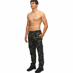 calça camuflada brim cargo algodão com bolso nova7 airsoft exército passeio