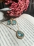 Conjunto Colar e Brinco Gota Azul Aqua