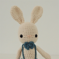 CONEJO CON JARDINERO - Almendra Amigurumis