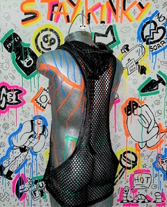 Glitter Mesh Hoodie - Kinky Wear