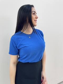 T-shirt estonada lisa - Azul bic