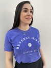 T-shirt estonada azul - Beverly hills