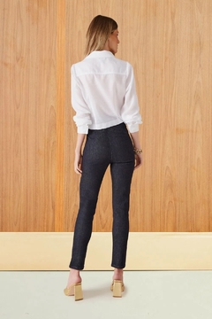 Calça Skinny Alfaiataria Jeans Escuro - loja online