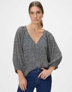 Blusa Reta Poa Zimbro - loja online