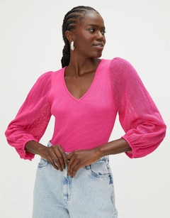 Blusa Tricot Manga Ampla - loja online