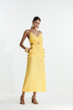 Vestido Linho Amarelo