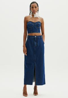 Saia Jeans Super Midi Super High - comprar online