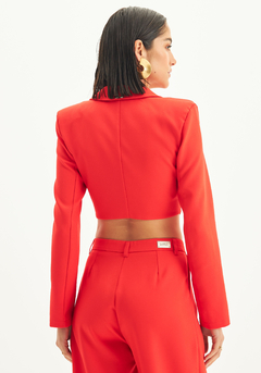 Blazer Cropped Manga Longa - comprar online