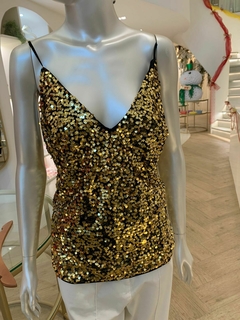 Blusa Paetê Dourado