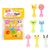 Mini garfos palitos infantis p/lanche ANIMAIS COLORIDOS -7pç