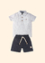 Conjunto Camisa Bata Tricoline Resort / Bermuda Sarja Peletizada Com Elastano - comprar online