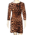 VESTIDO ANIMAL PRINT MANGAS LONGAS, TAM P