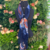 PASHMINA AZUL MARINHO FLORAL, S/M