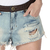 SHORTS JEANS CÓS DE COURO, TAM 38 na internet