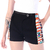 SHORTS PRETO LATERAL ESTAMPADA, TAM G