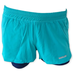 Short Deportivo Malibú Celeste Con Calza - Malik