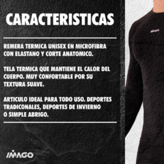 Remera Termica Negra Niños - Imago - Hockey Center