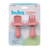 Kit Talheres em Silicone Rosa - Buba - loja online