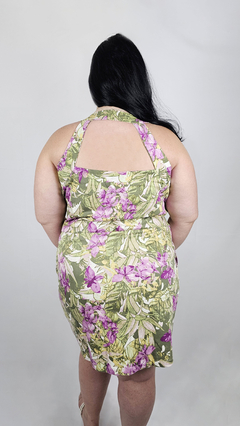 Vestido Reto Floral Plus Size - Lojinha da Bis