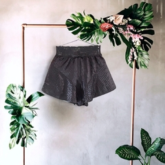 Shorts Lingerie Preto Cetim