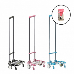 Carrito Plegable Multiuso Varios Colores Acero Inox ROSA