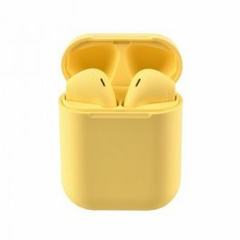 Auriculares Inalambricos In Ear Touch Bluetooth I12 AMARILLO