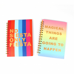 Cuaderno A5 160 Hojas Lentejuelas/Peluche/Holográfico FRASES