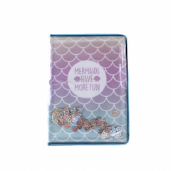 Cuaderno A5 160 Hojas Lentejuelas/Peluche/Holográfico MERMAID