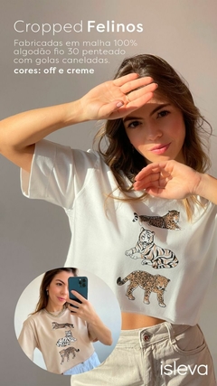 cropped felinos off P - comprar online