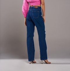 Calça wide leg jeans escuro - comprar online