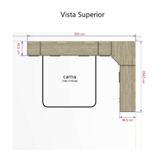 Guarda Roupa Dormitório Modulado Master Casal 1,38 m Canto - Avelã Rústico e Areia - Luciane M04 - loja online