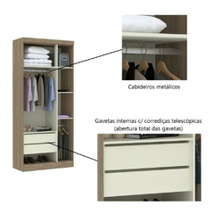 Guarda Roupa 3 Portas 2 Gavetas Internas - Módulo Dormitório Master - Guarda Roupas Modulado Luciane - SeuMóvel.com | Onde seu lar é o que importa