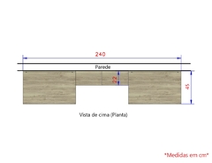 Mesa Escrivaninha Home Office Master - Avelã Rústico e Ártico Rústico - Luciane M02 - SeuMóvel.com | Onde seu lar é o que importa