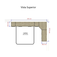 Guarda Roupa Dormitório Modulado Master Casal 1,38 m Canto - Avelã e Ártico Rústico - Luciane M17 - loja online