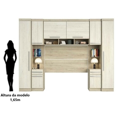 Guarda Roupa Dormitório Modulado Master Casal 1,58 m Queen - Avelã Rústico e Ártico Rústico - Luciane M10 - loja online