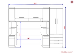 Guarda Roupa Dormitório Modulado Master Casal 1,58 m Queen - Avelã Rústico e Areia - Luciane M01 - loja online