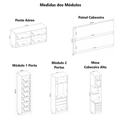 Imagem do Guarda Roupa Dormitório Modulado Irlanda Casal/Queen - Amêndola Touch e Branco - Roupeiro Demobile C8