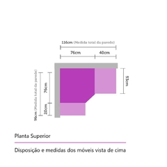 Gabinete Balcão Armário Banheiro Suprema Canto c/ Gaveteiro - Branco e Connect - Luciane M01 - SeuMóvel.com | Onde seu lar é o que importa