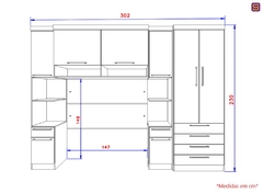 Guarda Roupa Dormitório Modulado Master Casal 1,38 m - Avelã Rústico e Areia - Luciane M01 - loja online